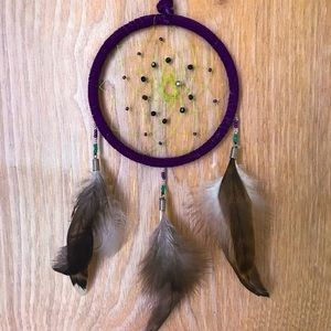 Purple and green dream catcher
